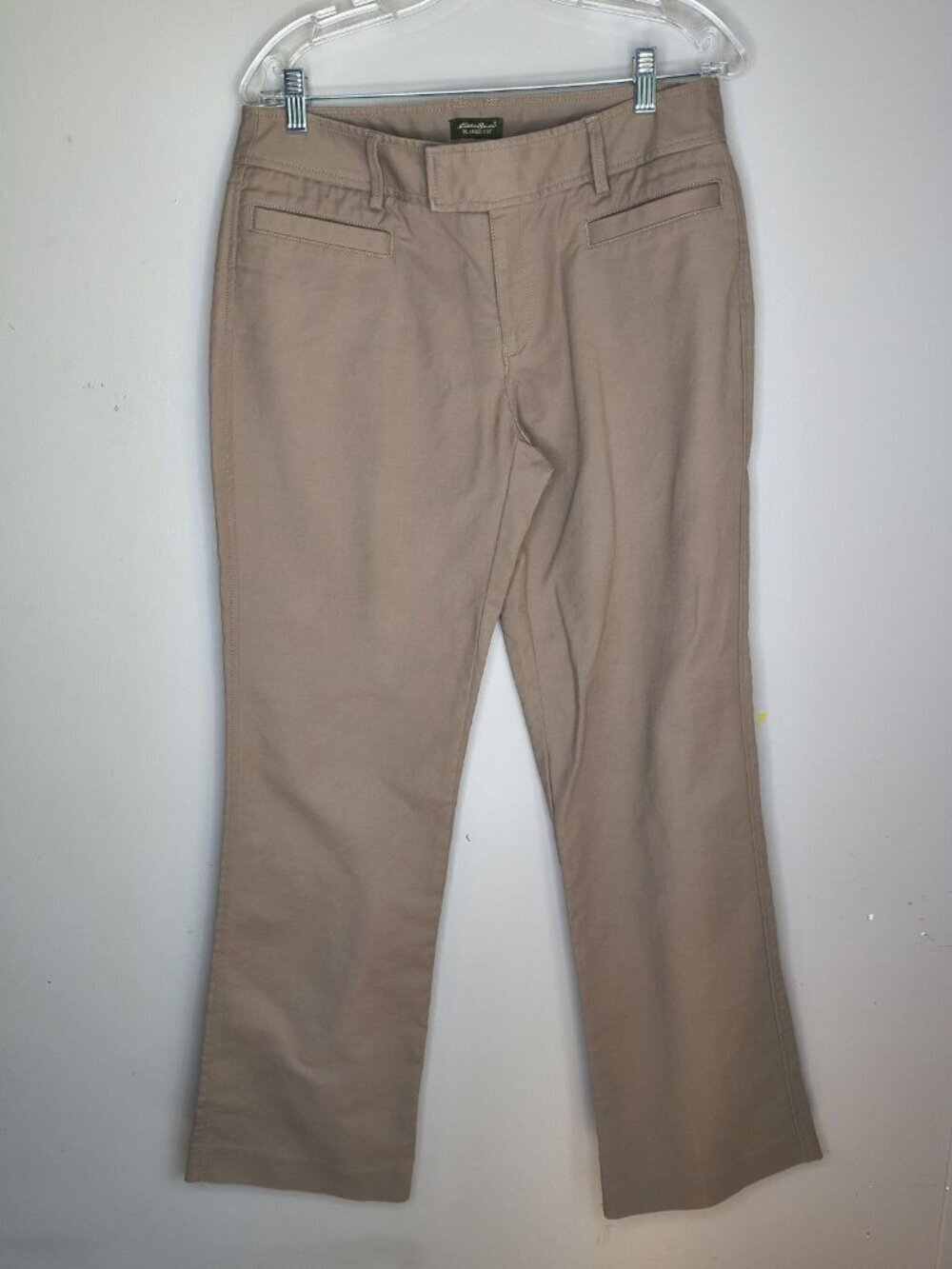 Eddie Bauer Women's Khaki Blakey Fit Office Career Trousers Pants Slacks 10